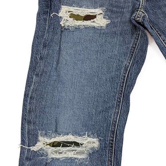 Levi's 541 Men's 31x30 Athletic Taper Fit Camo Patchwork Distressed Jeans - Picture 6 of 8